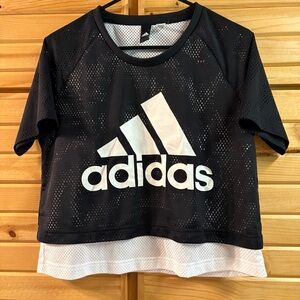 Women’s Adidas ID Mesh Crop Top, Black and White, NO SIZE TAG